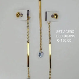 SET ACERO BJD BU 095 Lalú Joyas