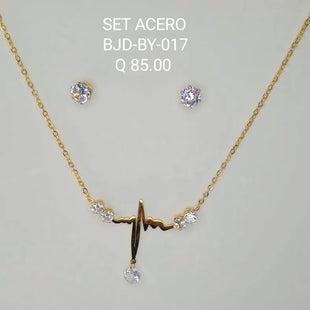 SET ACERO BJD BY 017 Lalú Joyas
