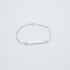 PULSERA PLATA PARA NIÑO CON PLACA PUL137 ESP 2.6