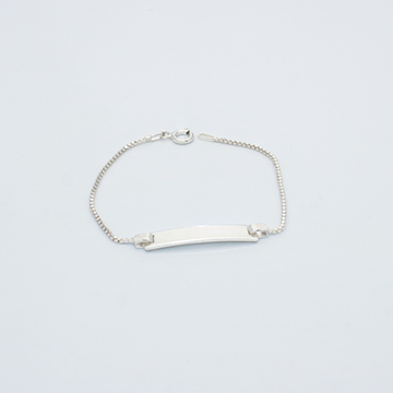 PULSERA PLATA PARA NIÑO CON PLACA PUL137 ESP 2.6