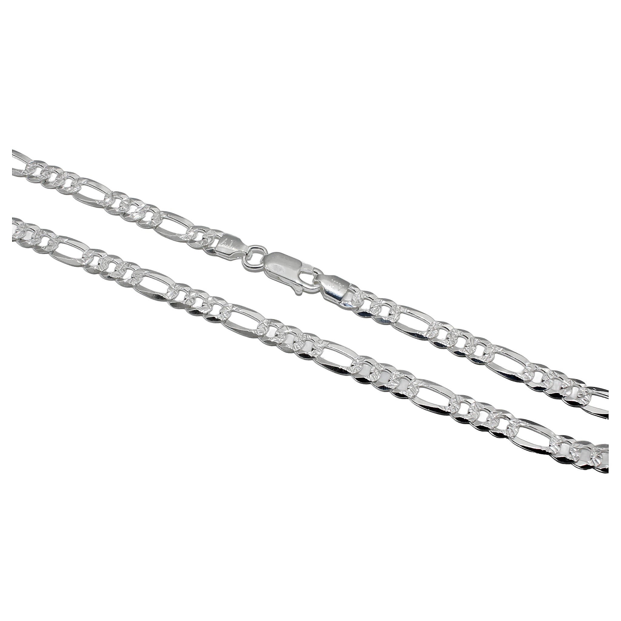 CADENA PLATA FIGARO PAVE 120 70CM PFIP12070 CADYPUL 14.2